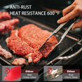 thumbnail image 3 of Pinzas de cocina Eddeas, totalmente metálicas, resistentes al calor, 600 °C, juego de 3, 3 of 8