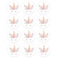 thumbnail image 2 of Pegatinas de unicornio para decoración de fiesta de cumpleaños de niñas, suministros de bricolaje, caja de regalo, etiqueta de botella, 24/48 Uds., 2 of 4