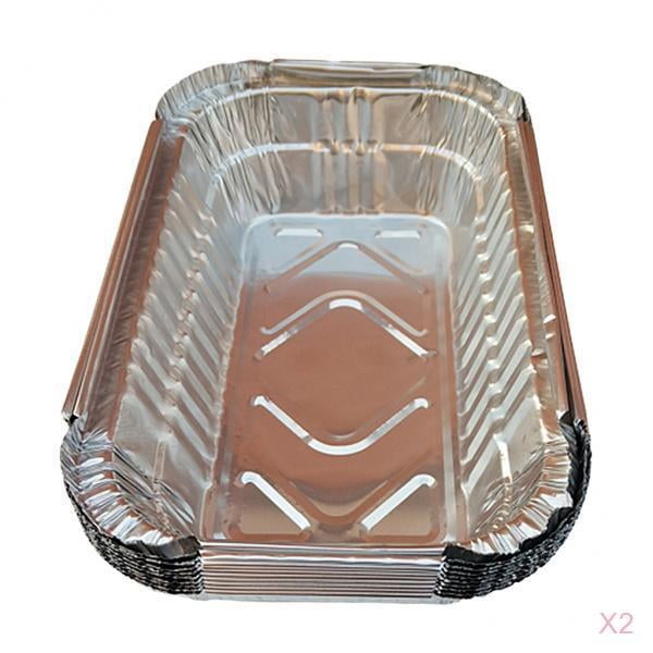 Bans De Goteo De Parril De Papel De Aluminio De 20 Piezas Para Parrils De Weber Para Hornear 700 Ml Zulema Bandeja de goteo de grasa de papel de aluminio