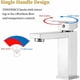 thumbnail image 4 of Grifo para baño, grifo para lavabo con agua fría y caliente disponible, mezclador para lavabo de latón cromado, 4 of 5