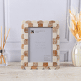 thumbnail image 5 of Handicrafts Home 5x7 Brown Picture Frame, Handmade Scallop pattern Bone inlay Photo Frame for Wall & Tabletop, Boho Farmhouse Vintage Home Decor, Gallery Wall Decor, Family Picture Frame Fall decor, 5 of 8