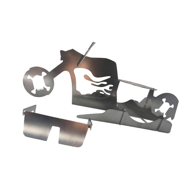 Kearding Barbacoa pollo soporte cerveza divertida motocicleta americana estante de acero inoxidable herramientas divertido asado pollo estante Herramientas y accesorios para hornear Esqueleto