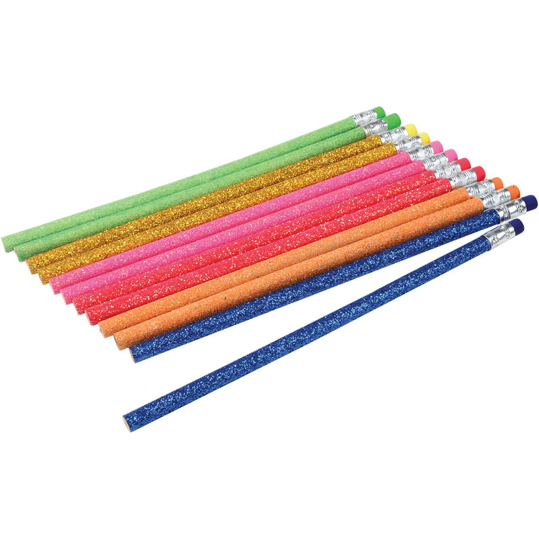 US Toy Company KA261 Glitter Pencils - Pack of 12 