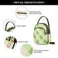 thumbnail image 4 of joogoo Women Checkered Grid Green Chain Crossbody Bags Shoulder Handbag Phone Purse, 4 of 5