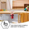thumbnail image 3 of BESTYASH Adjustable Anti-Spill Cup Holder Stand in Black Metal for Dormitory 1Set, 3 of 8