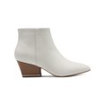 thumbnail image 2 of ALFANI Womens Ivory Cushioned Armena Pointed Toe Block Heel Zip-Up Booties 8 M, 2 of 4
