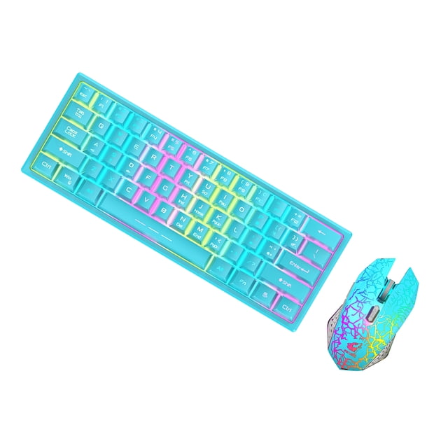 Conjunto de teclado y mouse inalámbricos Plug & Play silencioso Azul Sunnimix Ratón Teclado Inalámbrico