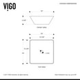 thumbnail image 6 of VIGO Hibiscus Modern White Matte Stone 16 in. L x 16 in. W x 5 in. H Square Vessel Bathroom Sink, 6 of 10
