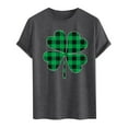thumbnail image 6 of lcziwo St Patricks Day Shirts for Men Lucky Four Leaf Clover Graphic Tees Irish Trendy Short Sleeve Pullover Tops Crew Neck Regular Fit Fitness T Shirts Today's Deals,Gray,M, 6 of 6