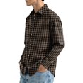 thumbnail image 4 of Men's Plaid Shirts Casual Button Down Long Sleeve Shirt Regual Spread Collar Summer Beach Shirts Casual & Work Daliy Wear, 4 of 4