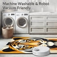 thumbnail image 5 of ODIKA 5'x7' Machine Washable Non-Slip Area Rug, Artistic Tiger Face Motif with Interlocking Abstract Shapes High Traffic Rug, Orange, 281391, 5 of 7