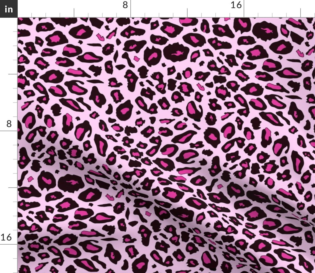 Spoonflower - Pink Leopard Print Spots Cheetah Animal Printed on Organic Cotton Fabric by the Yard - Clothing Apparel T-Shirts - Walmart.com