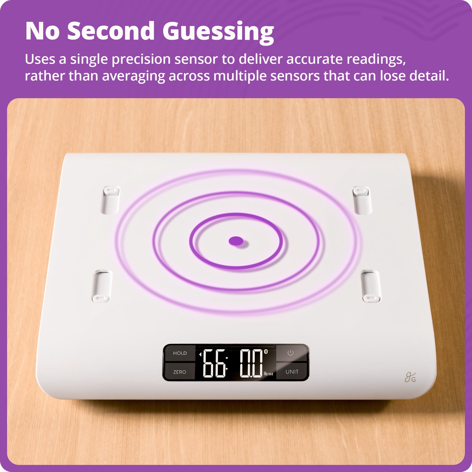 Greater Goods Digital Baby Scale with Bluetooth App, Smart Infant & Toddler Weight Scale, Motion Stabilization for Wiggly Babies