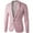 Pink, variant on Men Casual Blazer Jackets Slim Fit Suits Jacket One Button Business Sports Coat Solid Long Sleeve office Work Tops White