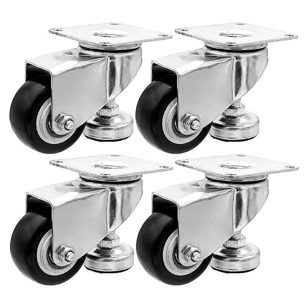 FactorDuty 4 Pack Leveling Caster Wheels 2 Inches Durable Heavy Duty