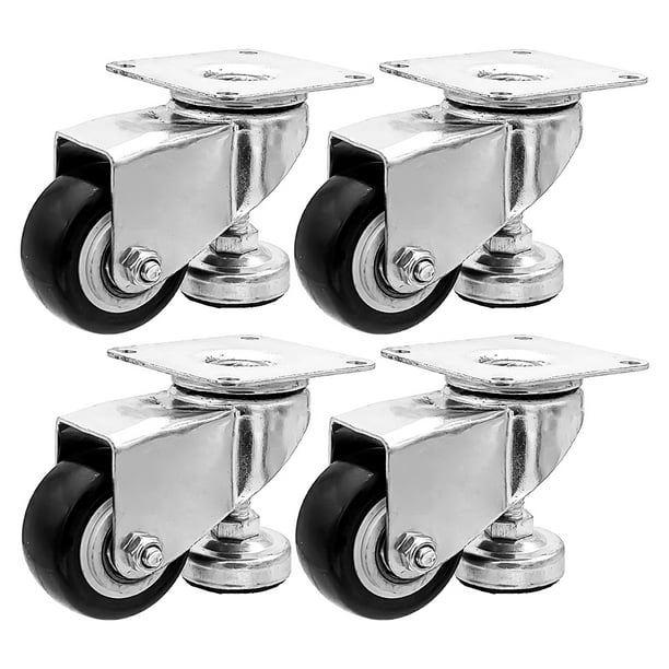 FactorDuty 4 Pack Leveling Caster Wheels - 2 Inches Durable Heavy Duty ...