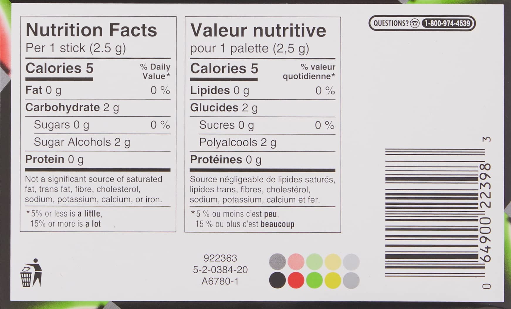 Wrigley 5 Prism Electric Watermelon Gum, 10ct x 15pcs, (Imported from Canada)