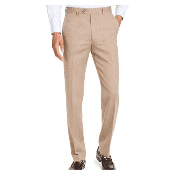 Ralph Lauren Men's Classic Fit UltraFlex Stretch Textured Dress Pants, Tan 32X30
