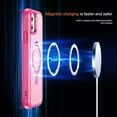 thumbnail image 3 of for iPhone 12/12 Pro Case with Stand [ Grade Drop Tested][Compatible with Magnet] Ring Translucent Slim Hard Back Soft Edge, Rose Red, 3 of 13