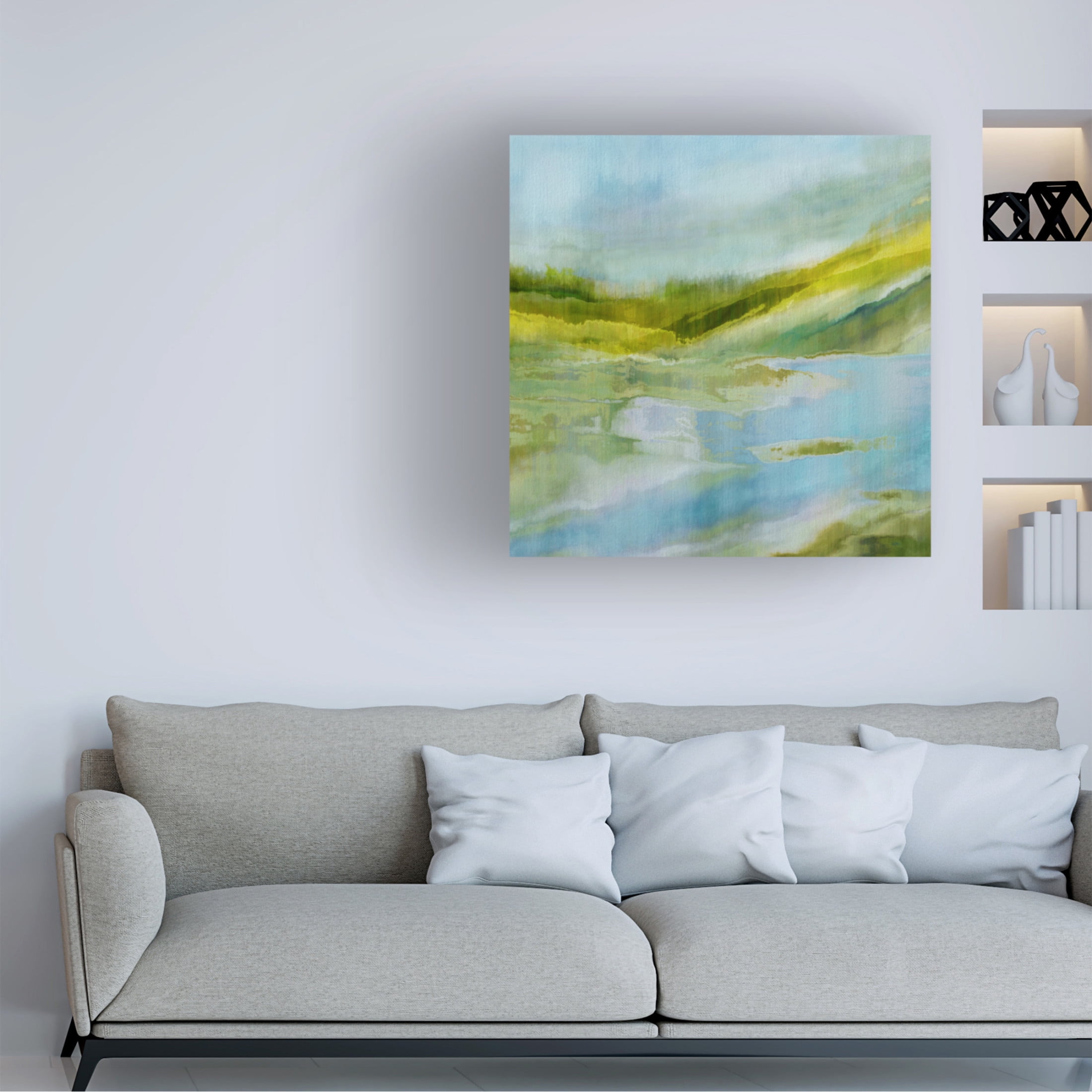 Canvas Wall Art - Cora Niele 'Wetlands III' Wall Art for Living Room, Bedroom, or Office Décor by Trademark Fine Art - 18 x 18 Inches