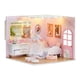 thumbnail image 1 of Casa de muñecas DIY Casa de muñecas con luces DIY Mini adornos de madera para adultos Amigos dormitorio de niña, 1 of 7