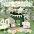 thumbnail image 5 of YANSION 40th Birthday Decorations for Women, Green Gold Theme Lady Party Decor, Olive Green Gold Sand White Latex Balloons and Happy 40th Birthday Banner, 40th Birthday Party Anniversary Supplies, 5 of 8
