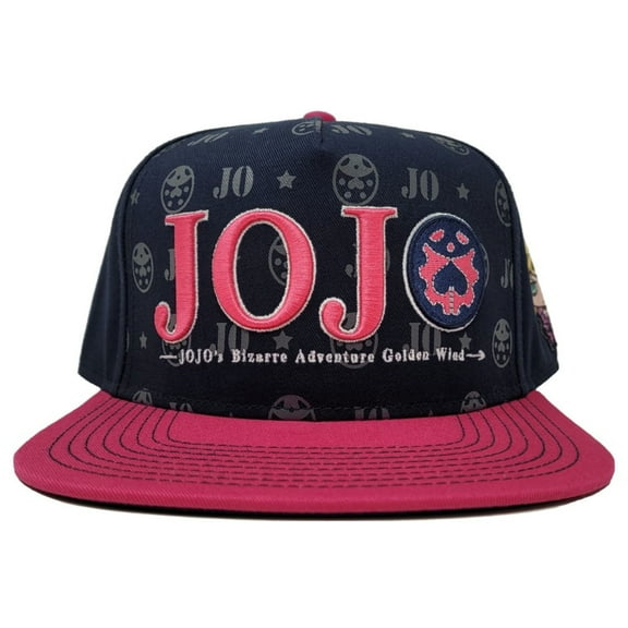 JoJo's Bizarre Adventure Adult Baseball Hat Golden Wind Giorno Giovanna Checkerboard Patch Structured Adjustable Black Dad Anime Officially Licensed One Size