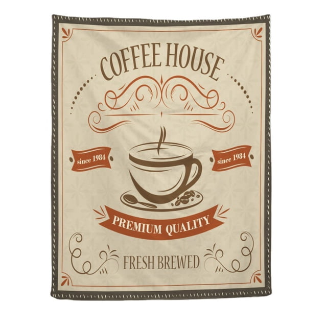 Tapestry Coffee House Wall Aesthetic, 60 x 40 cm, microtela