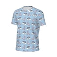 thumbnail image 6 of Wukai Rainbow Dinosaur Print Men's Short-Sleeved Mesh T-Shirt,Quick-Dry Short Sleeve Workout T-Shirt-X-Small, 6 of 8