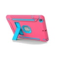 thumbnail image 6 of Allytech iPad 9.7 2018/2017 Case Shockproof, Hybird Rubber PC Hard Back Cover with Kickstand Drop Protection Bumper Anti-Scratch Kids Case for Apple iPad 9.7 6th 5th Generation, Rose+Blue, 6 of 10