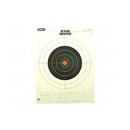 Champion Traps and Targets Orange Bullseye Scorekeeper Target, 100 Yard Small-Bore Rifle,