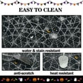 thumbnail image 4 of Black Halloween Tablecloth Spider Web, Moon, Stars Fabric Table Cloth Washable Trick or Treat Table Cover for Picnic Home Kitchen Party Dining Table Decor, 60 x 102 Inch, W-S-J-Z-B-S018-02, 4 of 6