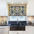 thumbnail image 5 of Yayeee Kitchen Curtains Tier Pair Light Filtering 27"x24" Rod Pocket Short Cafe Window Panel, Green Floral, 5 of 7