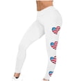 thumbnail image 5 of Vivianyo HD Women's Independence Day Yoga Patriotic Pants Fashion Casual 4Th Of July American Flag Print Leggings with Yoga Sport Elastic Slim Pants（All Colors and Sizes）, 5 of 5