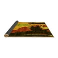 thumbnail image 2 of Ahgly Company Indoor Square Oriental Yellow Modern Area Rugs, 6' Square, 2 of 4
