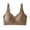 Coffee, variant on Bixock Plus Size Bras for Women Wireless Solid Color Back Hook Closure Beautiful Back Enhanced Support Breathable Daily Wear Bra