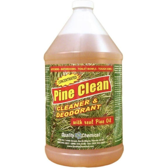 Quality Chemical Pine Clean - A powerful, pleasant, deodorizing cleaner with pure pine oil plus soap-1 gallon (128 oz.)