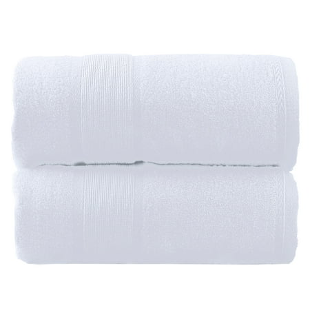 

JML Bath Towel Set Soft Cotton Blend 2 Pack (27 x54 ) Soft & Absorbent Towel Set White