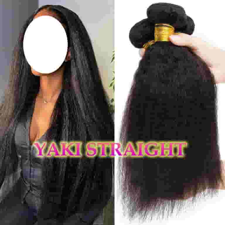 Benehair Yaki Straight Brazilian Virgin Human Hair Weave Weft