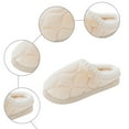 thumbnail image 6 of Womens House Slippers Plush Warm Comfy Memory Foam Winter Slip on Home Shoes Indoor Outdoor Nonslip Fuzzy Slides White 6, 6 of 6