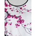 thumbnail image 3 of Talla grande Contraste Impresión floral Camiseta de manga larga Rosegal  Mangas largas de talla grande, 3 of 5