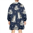 thumbnail image 2 of Siberian Husky Wearable Oversized Blanket,Wearable Blanket Hoodie for Adults,Cozy Hooded Blankets with Super Pockets,Super Warm Fuzzy Pullover for Women & Men, 2 of 6