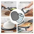thumbnail image 7 of Pofeuu Bee Flower Print Silicone Pot Mat Mitten With Hanging Loop Heat Resistant Oven Mitts Non-Slip Bbq Baking Smoking Potholders, 7 of 7