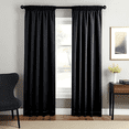 thumbnail image 1 of Cortina Blackout TeCor 2 Paneles 132x213cm Aislamiento Térmico Reducción de Sonido Negro Blackout Liso, 1 of 5