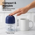 thumbnail image 5 of Electric Garlic Chopper Mini 350ml, USB Rechargeable Portable Veggie Chopper, Wireless Mini Food Processor with Stainless Steel Blades for Garlic, Onion, Nuts & Vegetables (B,1PC), 5 of 6