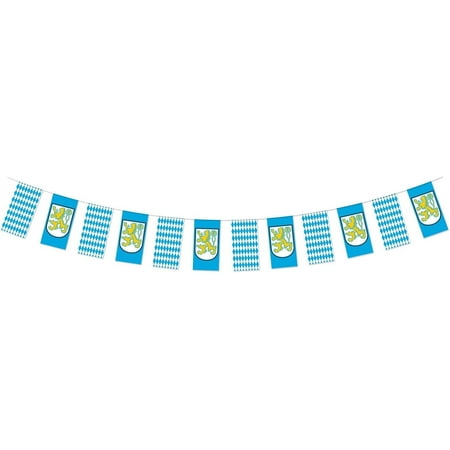 PMU Oktoberfest 12pcs Pennant String Banner 10in x 12ft Indoor/Outdoor Hanging Party Decoration and Accessory (1/pkg) Pkg/1