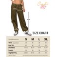 thumbnail image 4 of Cali1850 Women’s Parachute Cargo Pants Low Rise Baggy Fit Wide Leg Multi Pockets Casual Streetwear Trousers, 4 of 4