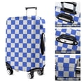 thumbnail image 5 of Blue and White Checkered Pattern Luggage Cover Fashion Suitcase Cover Baggage Covers Fit 25-28 Inch Luggage (Go Travel), 5 of 5