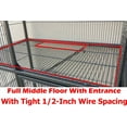 thumbnail image 5 of X-Large Double Unit Two Story 4-Level Small Animal Critter House Habitat Rolling Cage With Narrow 1/2-inch Wire Spacing Chew-Proof for Rats Mice Hamster Ferret Chinchilla Sugar Glider Hedgehog Gerbil, 5 of 10