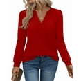 thumbnail image 2 of Fantaslook Womens Tops Long Sleeve V Neck Blouses Business Casual Shirts Fall Fashion Dressy Tops, 2 of 8